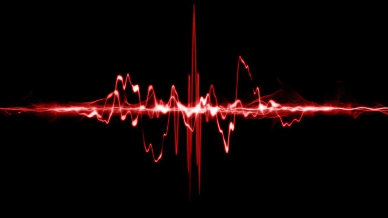 waves, abstract, beat, sound, 1080P, wave, red, light, 1920x1080