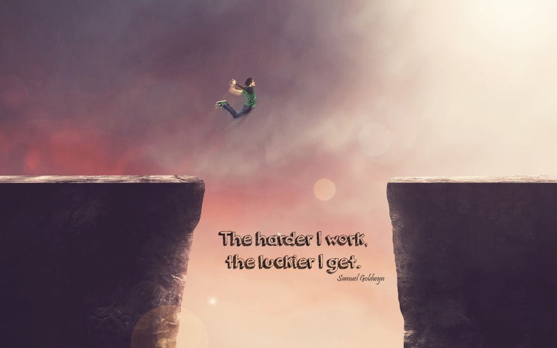 harder, work, luckier, quotes, get, 1080P