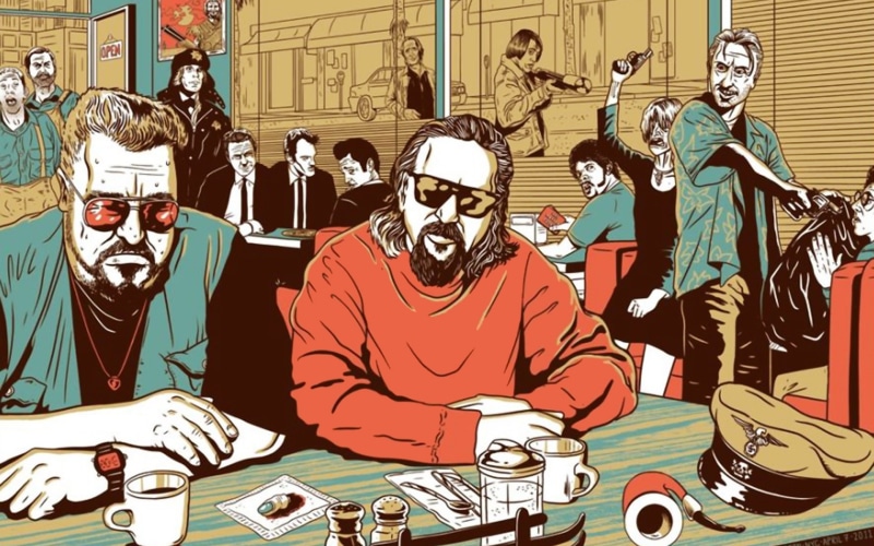 dogs, pulp, lebowski, art, old, x, 1080P, reservoir, fiction, fargo, big, country, animals, Pulp Fiction, hd, Reservoir Dogs, men