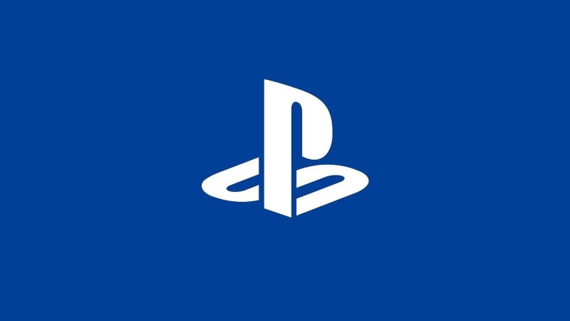 logo, blue background, blue, playstation, background, 1080P