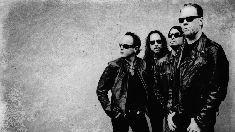 metallica, 1080P, hd, music, band, bw