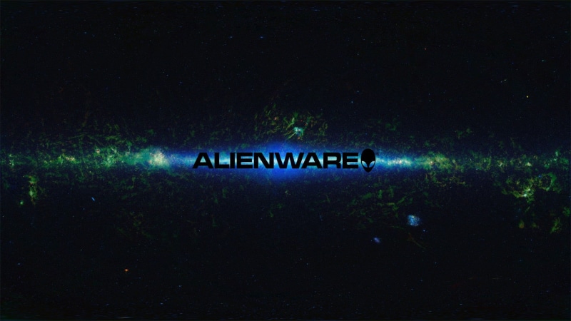close-up, green color, space, night, PC gaming, 1080P, text, dark, Alienware, no people, logo, neon, capital letter, message, wall - building feature