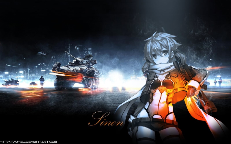 Battlefield, protection, real people, Gun Gale Online, mode of transportation, sword, Sword Art Online, smoke - physical structure, online, night, security