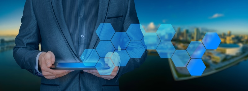 businessman, man, office, hologram, technology, company, logistics, information technology, networking, industry, human hand, suit, strategy, budget, exchange