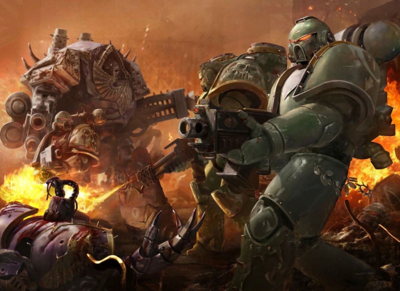 40k, aggression, fire - natural phenomenon, battle, warrior, 1080P, gun, violence, safety, fi, burning, conflict, Tactical, anger, fire, protection, Dark