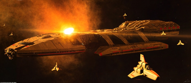 warship, tactical, ship, strategy, fighting, spaceship, 4K, sci-fi, battlestar, action, space, galactica, futuristic