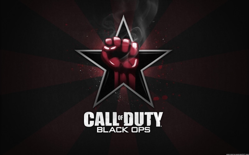 digital, triangle shape, ops, Call of Duty, hanging, direction, video games, indoors, red, stars, 1080P, one person, call, Call of Duty: Black Ops