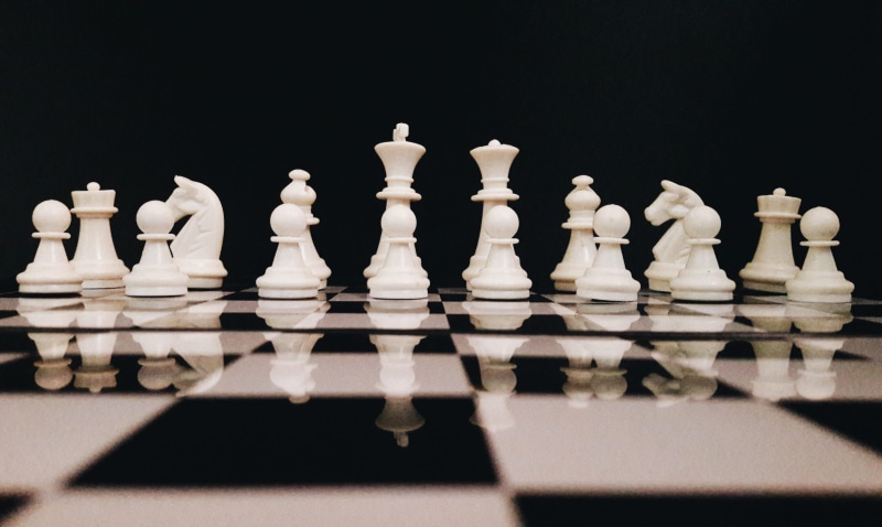 king, queen - chess piece, leisure games, 4K, black background, close -up, no people, relaxation, indoors, mate, board game, knight - chess piece, game