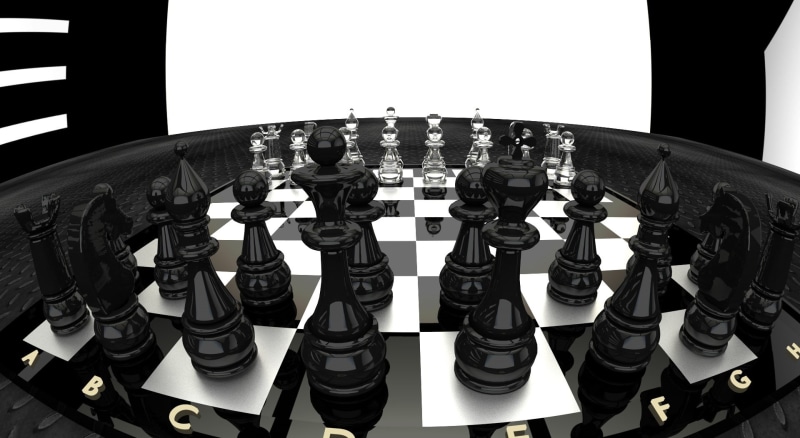 chess board, no people, still life, in a row, leisure games, Queen, strategy, bishops, King, rooks, indoors, Game, architecture, board game, chessboard