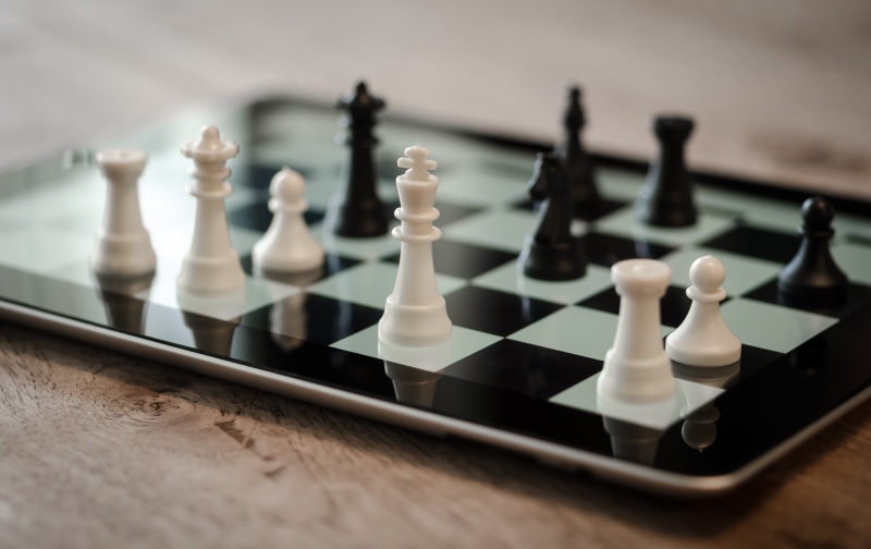 strategy, business, touchpad, fun, challenge, sport, 3d, knight - chess piece, pieces, computer, communication, horse, leadership, mobile, multimedia, success