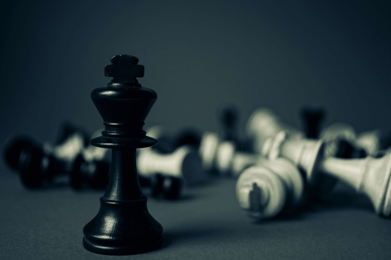 combat, leisure activity, king - chess piece, chess board, leisure games, 4K, victory, focus on foreground, leisure, pawn - chess piece, checkmate, close up