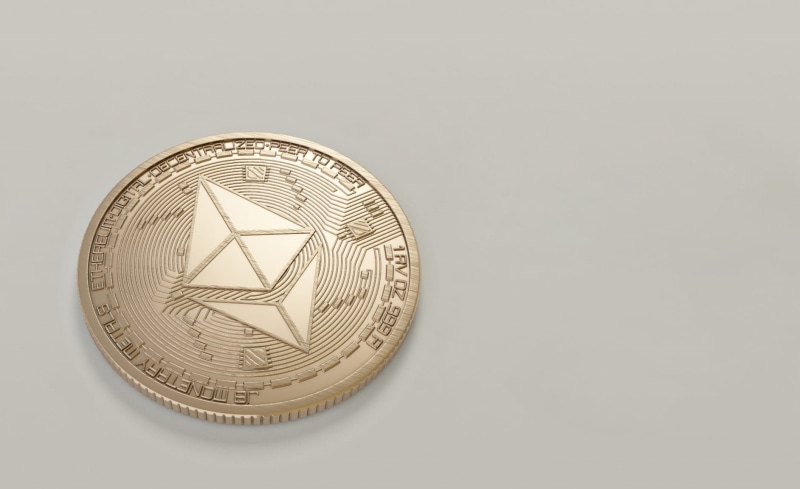 currency, gray, symbol, financial, copy space, colored, white background, business, ethereum, investment, coin, cryptocurrency, silver colored, money, single object