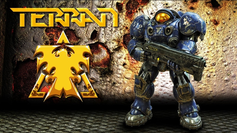 futuristic, brown, no people, western script, technology, 1080P, video games, metal, communication, art and craft, sign, figurine, black, robot, Starcraft II