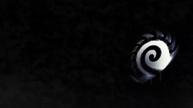 black background, shiny, Zerg, single object, no people, night, number, extreme close-up, black color, shadow, sport, indoors, security, studio shot, dark