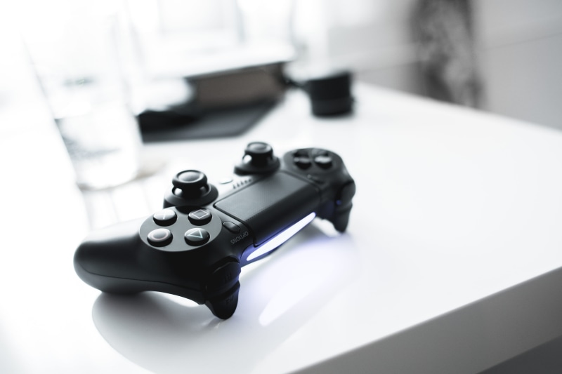 black color, technology, playing, time, arts culture and entertainment, white color, table, business, top, ps4, 4K, keypad, relaxation, number, equipment