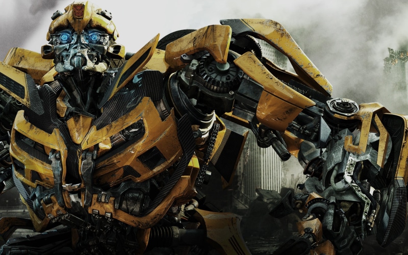 metal, security, gun, military, transformer, movies, 2K, nature, close-up, machine gun, outdoors, large group of objects, bee, Bumblebee (Transformers)