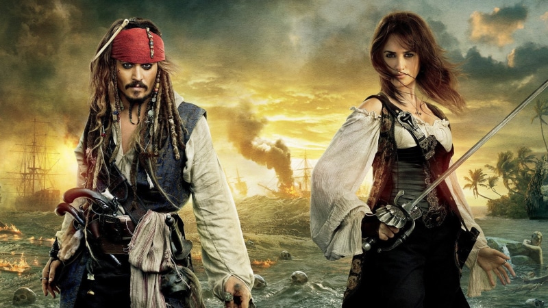 Johnny Depp, Angelica Teach, 1080P, Penelope Cruz, Jack Sparrow, Pirates of the Caribbean: On Stranger Tides, Pirates Of The Caribbean