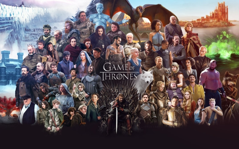 Petyr Baelish, Daario Naharis, Game Of Thrones, Night King (Game of Thrones), Hodor (Game of Thrones), Catelyn Stark, Gilly (Game Of Thrones), Missandei (Game Of Thrones)