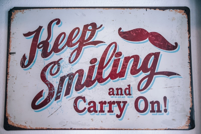 lettering, outdoors, rust, quote, red, inspirational, white color, communication, sign, script, happy, information, decoration, 5K, art, positive, wall - building feature