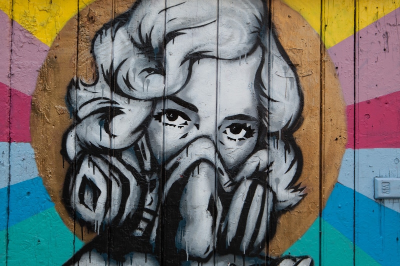 halloween, mural, lion - feline, representation, urban, day, human representation, captured, woman, DSLR, street, Canon, graffiti, male likeness, art and craft