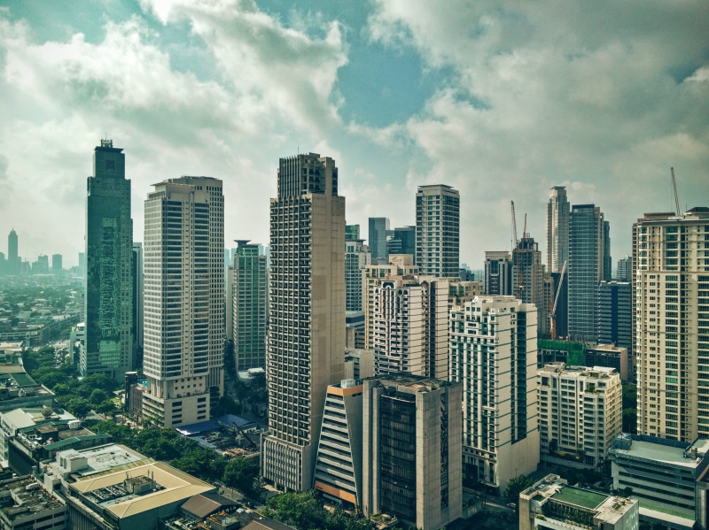 urban, philippines, city, cloud - sky, sky, manila, business district, architecture, high-rise, cityscape, residential district, building, tower, 4K, building exterior