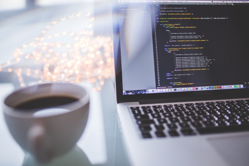 selective focus, cup, data, wireless technology, no people, working, connection, macbook, number, coding, keyboard, internet, programming, communication