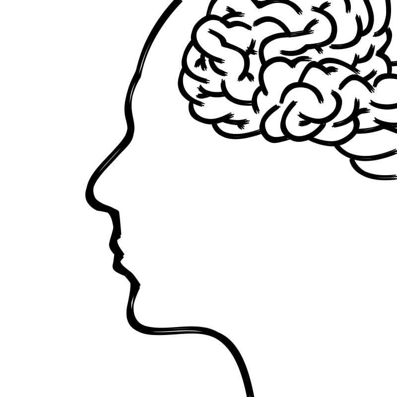 connection, indoors, white background, cable, gray matter, music, intelligence, human Head, representation, concentration, technology, arts culture and entertainment