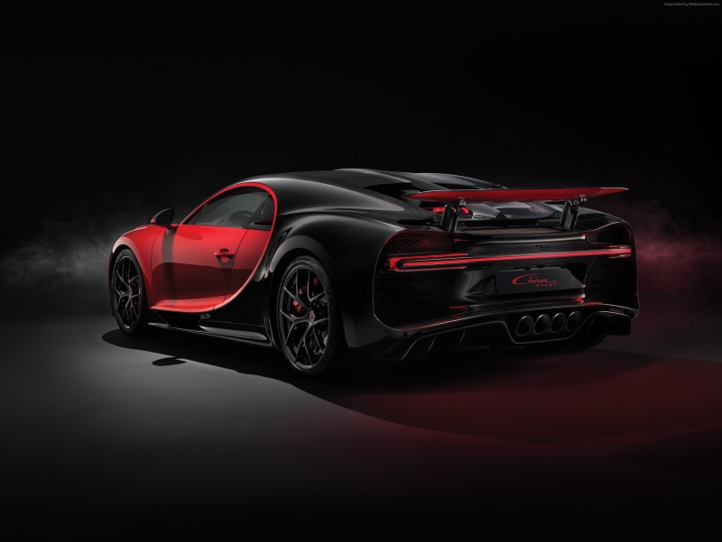 4k, 2K, hypercar, Bugatti Chiron Sport
