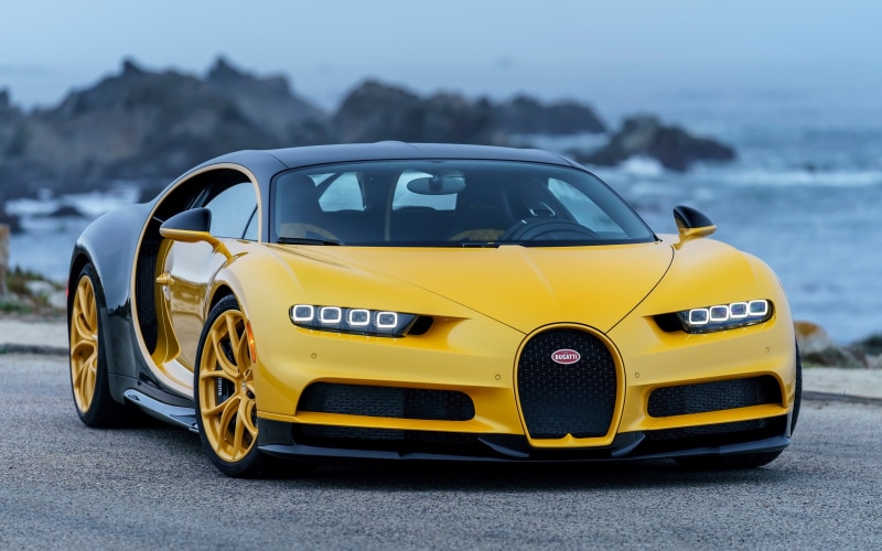 bugatti, sport, 4K, Bugatti Chiron, super, 2018, black, 4K, veyron, yellow
