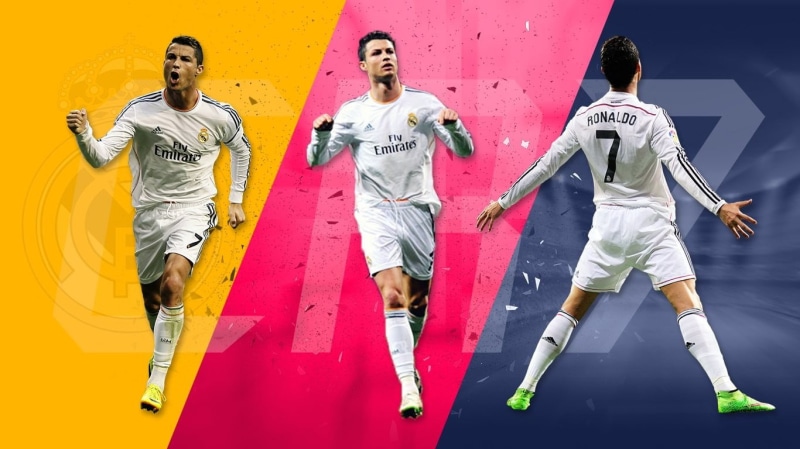 lifestyles, Cristiano Ronaldo, collage, front view, wall - building feature, real people, full length, day, clothing, young adult, leisure activity, women