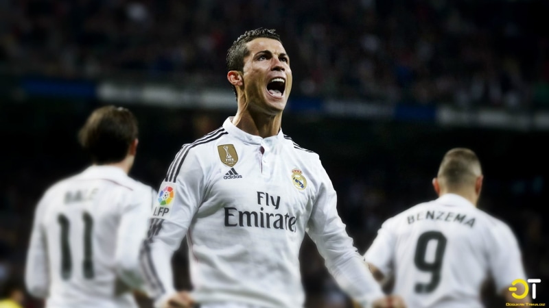 sportsman, 1080P, text, Cristiano Ronaldo, group of people, waist up, mid adult men, soccer, black, sports clothing, stadium, emirate, adult, athlete