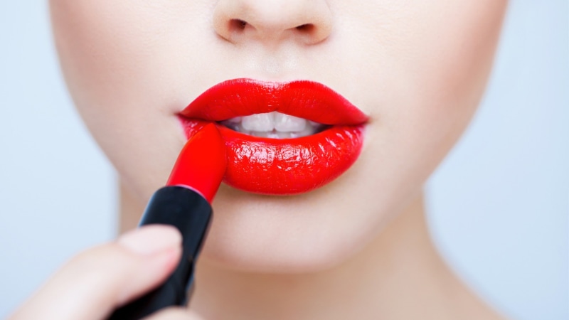 lipstick, human face, human lips, 1080P, females, studio shot, red, indoors, face, glamour, make-up, beautiful woman, red lipstick, one person, human body part