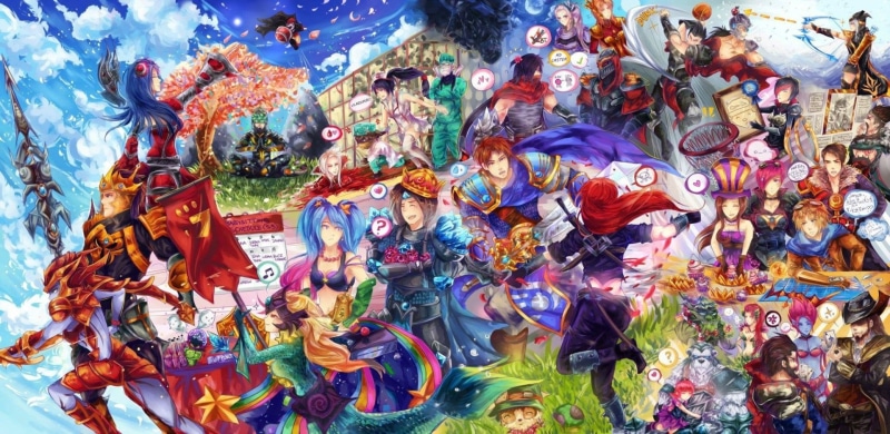 Caitlyn (League Of Legends), statue, Draven (League Of Legends), Twisted Fate (League Of Legends), human representation, Kennen (League Of Legends), religion