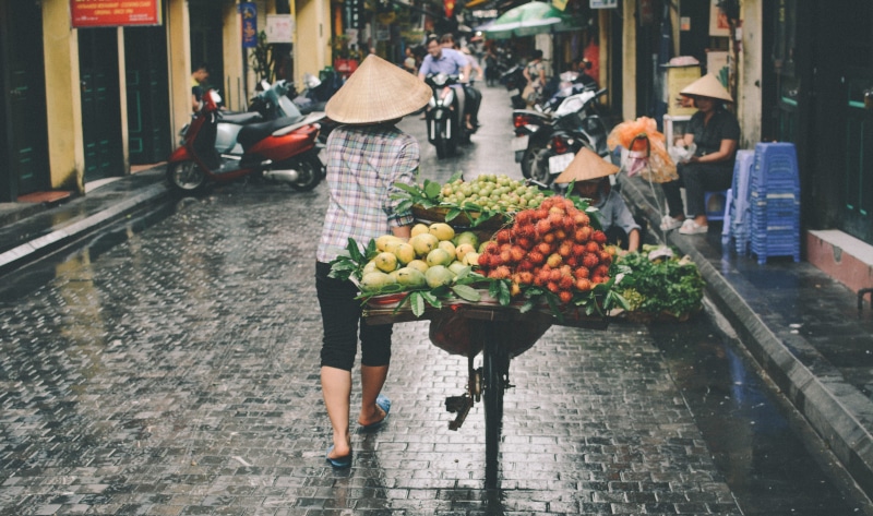 market, town, traditional, 4K, city, women, retail, pathway, food, wellbeing, group of people, walking, street, food and drink, sell, shopping, real people