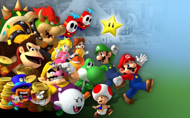 1080P, Princesse Daisy, Shy Guy, Maskass (Mario), Boo (Super Mario), Donkey Kong, Princesse Peach, Toad (Mario), Mario, Yoshi, Mario Party 8, Bowser, Super Star (Super Mario)