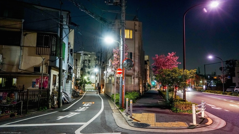 street light, transportation, cityscape, concrete, the way forward, buildings, gray, marking, building exterior, road marking, road, night, illuminated
