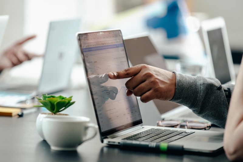 business person, one person, indoors, Business, analytics, hand, Team, Desk, Computer, Professional, human limb, Presentation, wireless technology, Keyboard