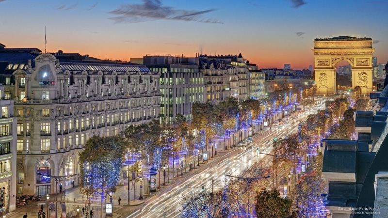 Holidays, paris, france, christmas, 2K