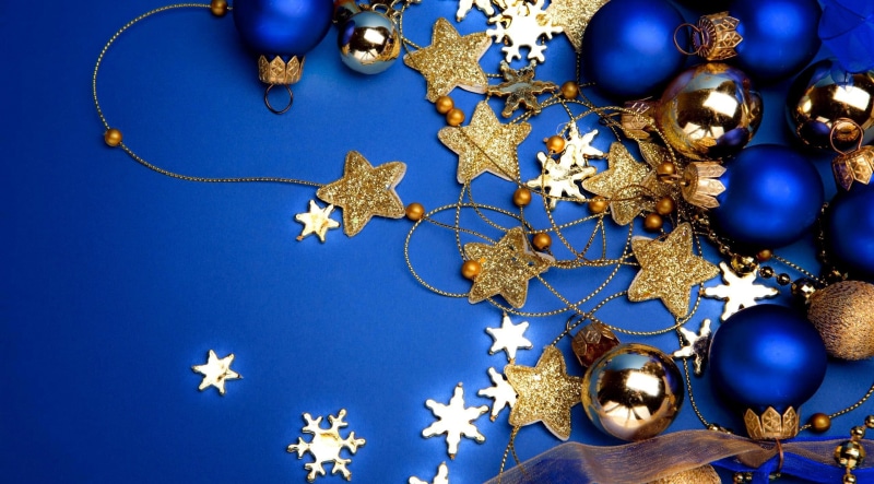 decorations, new, christmas decorations, new year, gold, year, mood, stars, christmas, holiday, 2K
