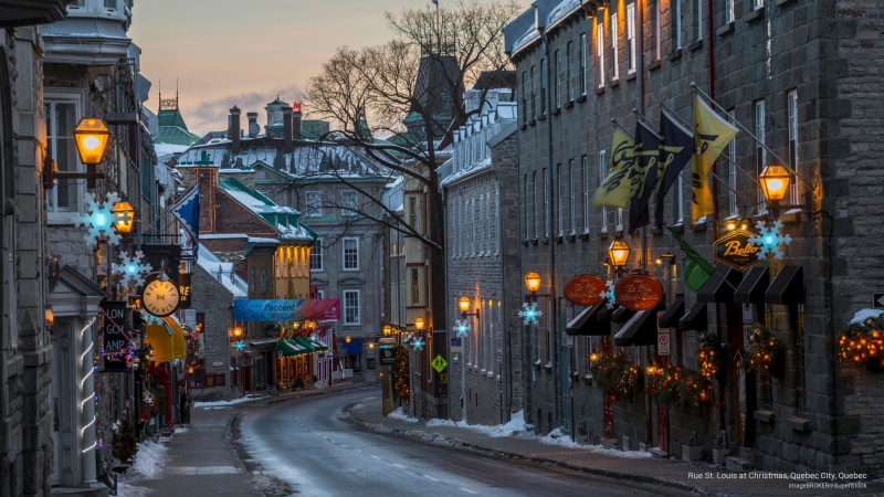 louis, city, 2K, christmas, rue, Holidays, quebec, st