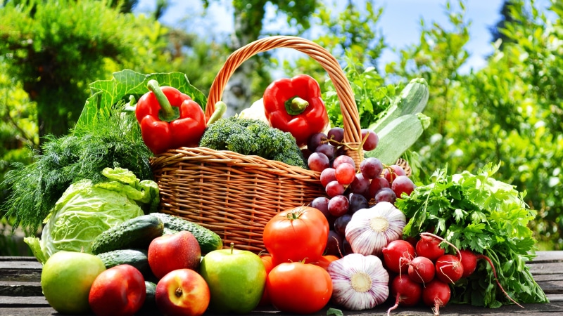 4K, Photography, Vegetables, Fruits, Garlic, Apples, Tomatoes, Grapes, Cucumber