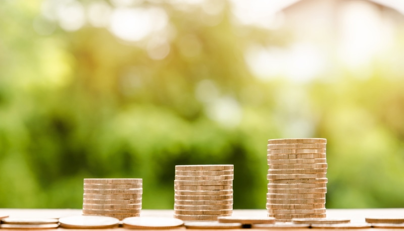 savings, currency, banknote, economy, dollar, table, depth, large group of objects, wealth, financial, making money, coins, no people, deposit, growth