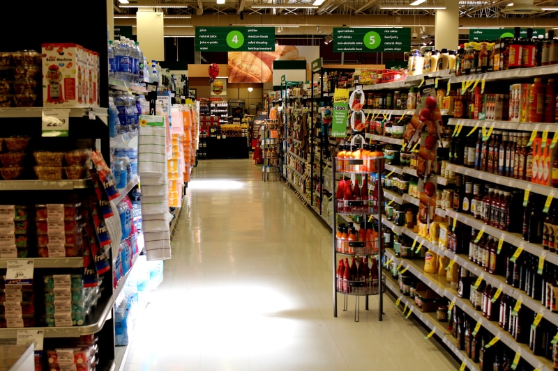 grocery store, convenient, in a row, grocery, illuminated, healthy, 5K, food and drink, shelf, order, large group of objects, groceries, retail, products
