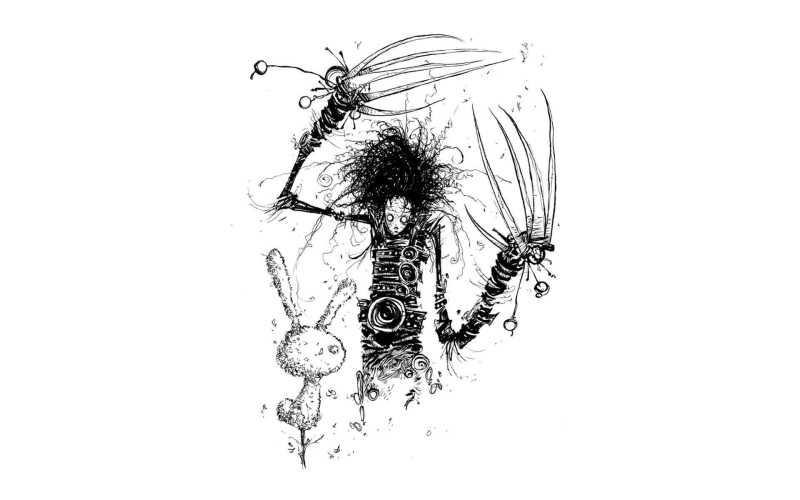 Edward Scissorhands, still life, copy space, vulnerability, close-up, pattern, nature, flowering plant, white background, rabbits, studio shot, growth