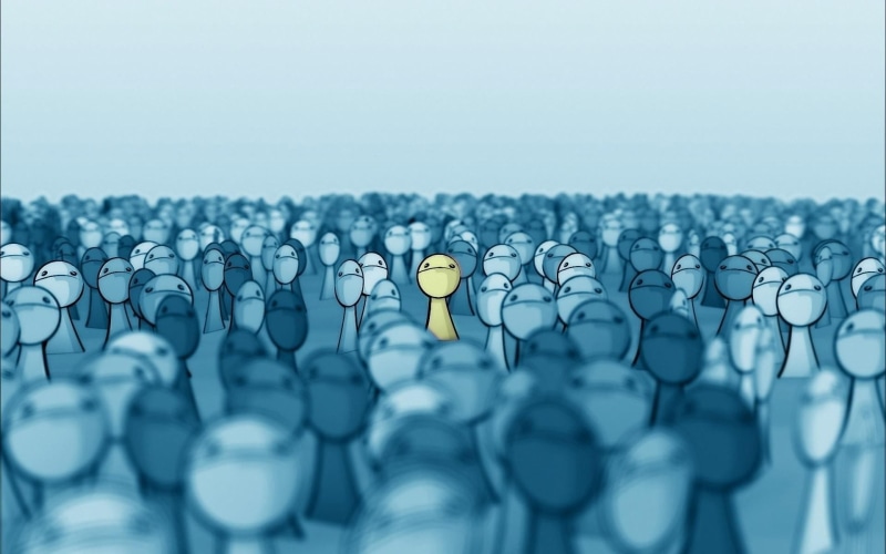 depressing, alone, loneliness, 1080P, crowds