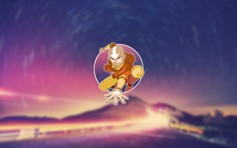 anime, sky, circle, 1080P, Aang, stars, Avatar, Avatar: The Last Airbender