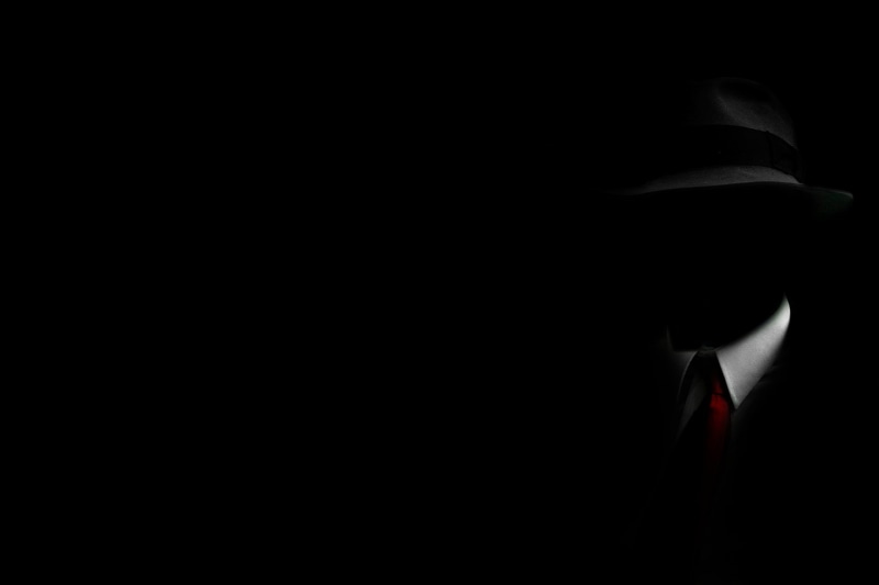 indoors, shadow, black background, copy space, hand, adult, men, dark, hat, close-up, suits, mystery, one person, 1080P, clothing, unrecognizable person