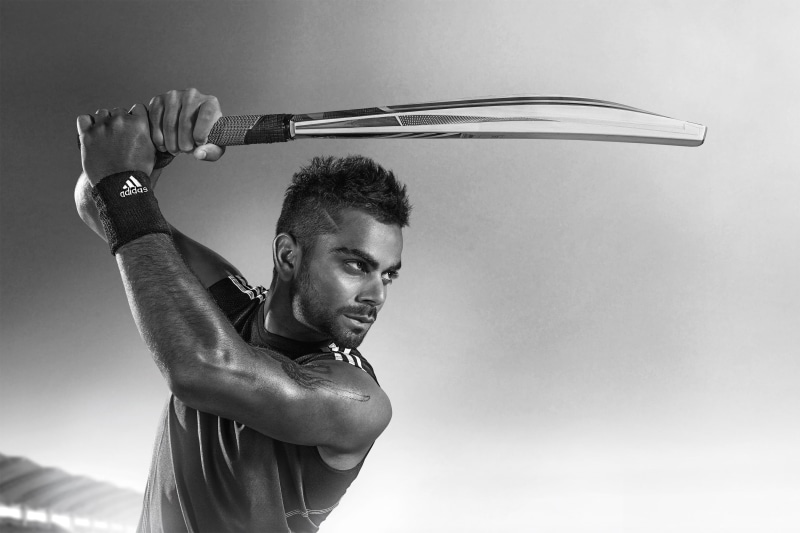 man, Virat Kohli, grayscale, Team India, 2K, racket, Indian cricketer, HD, photo, holding