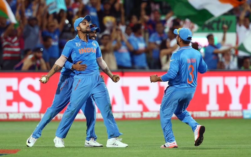 blue, indians, lifestyles, day, standing, world, Sports, winner, s, focus on foreground, Cricket, togetherness, competition, crowd, people, adult, cup