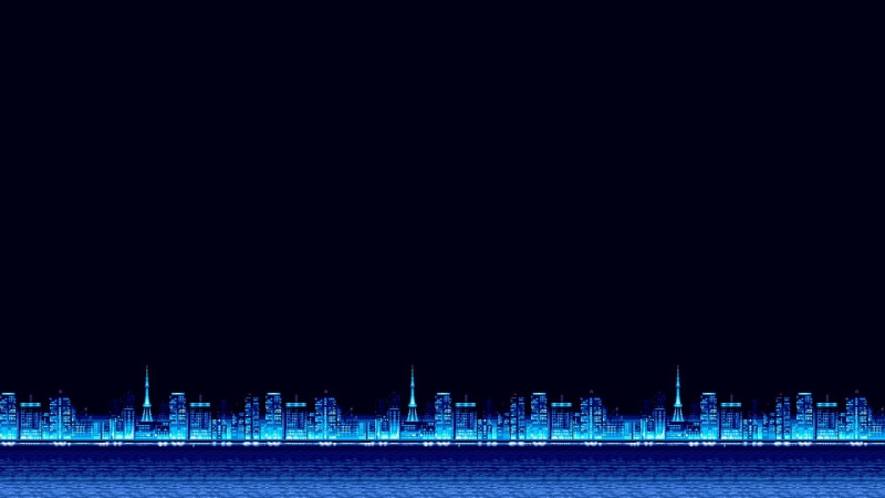 Electronic, Blue, Sinti, 8 Bit, Background, bit, Synth pop, Retrowave, Pixels, 1080P, Synth, Synthwave, 8bit, The city, Minimalism